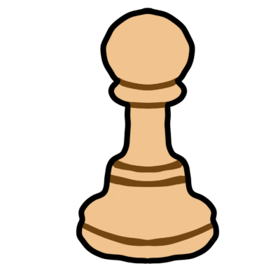 a very light brown chess pawn.